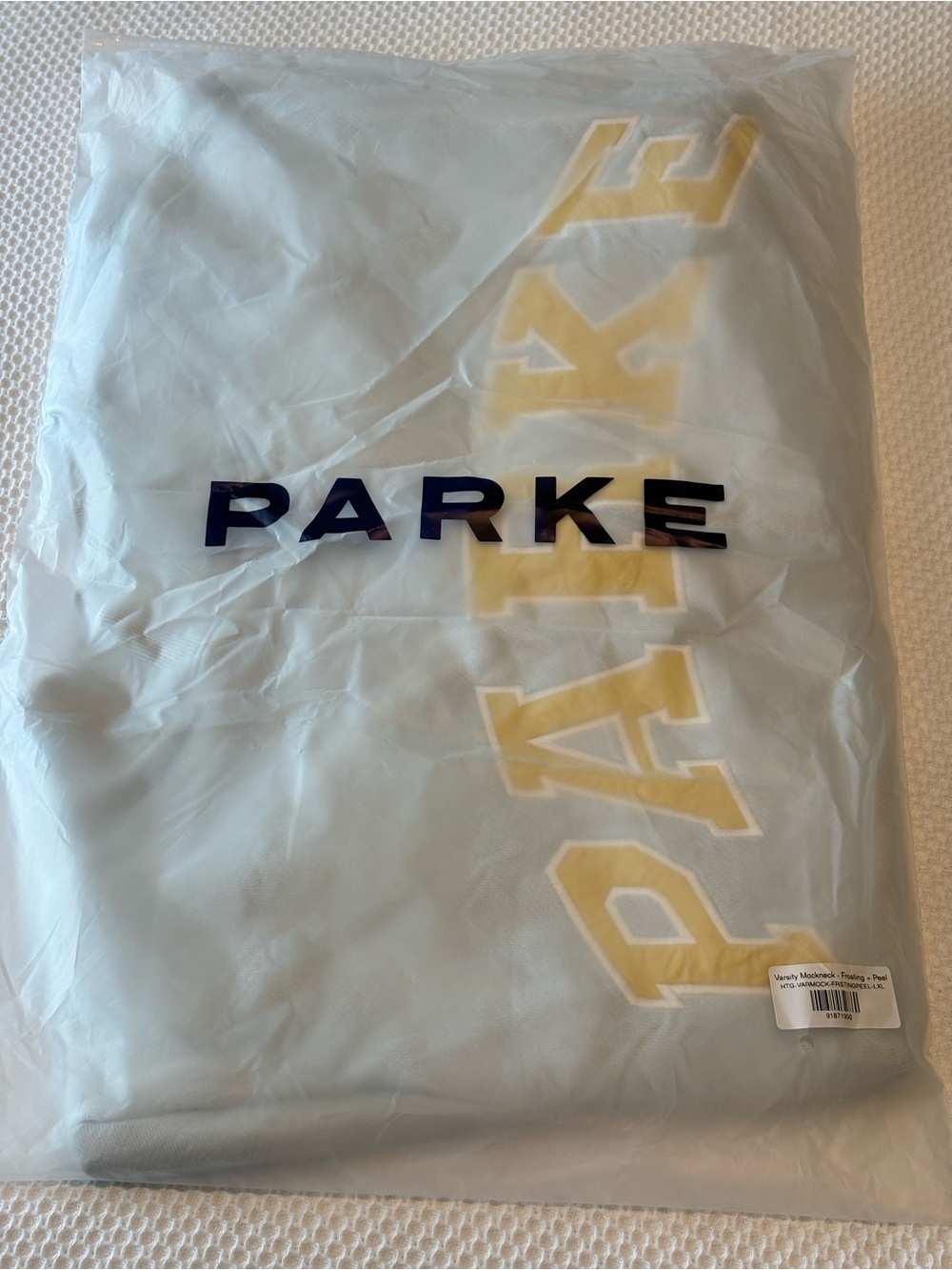 PARKE Heritage Varsity Mockneck Blueberry Lemonade L/XL New Birthday Drop - Picture 4 of 6